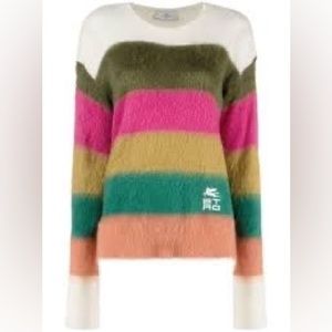 NWT NEVER WORN Etro Striped Mohair Crewneck Sweater (Size M/ IT 44)
